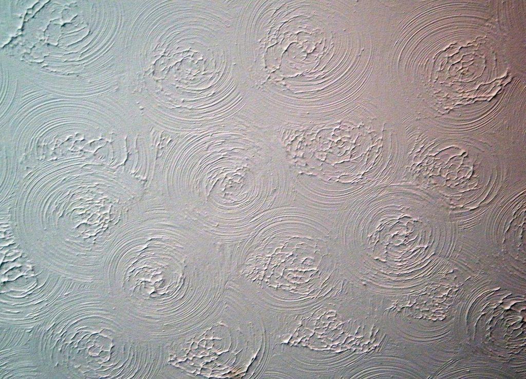 Textured coated ceiling
