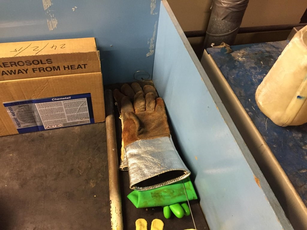 Gloves containing asbestos found in storage