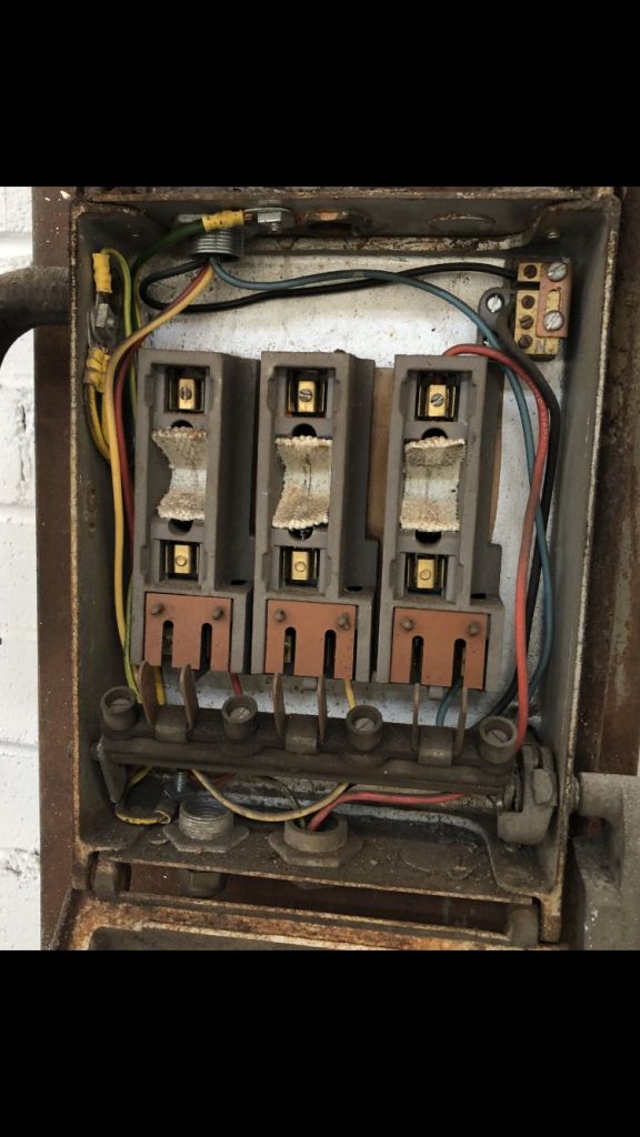 asbestos in work place fuse box