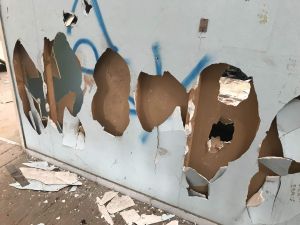 damaged AIB panels