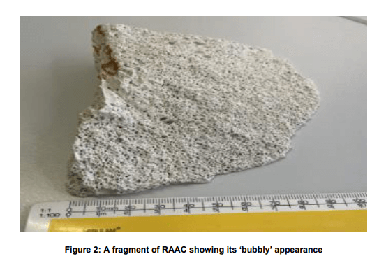 RAAC bubbly concrete sample 